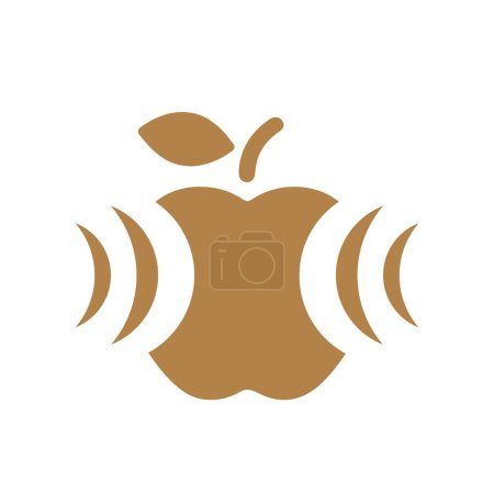 Illustration for Icon illustration of an apple representing weight loss - Royalty Free Image