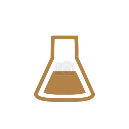 Téléchargez les illustrations : Icône Illustration de bouteille en verre chimique de laboratoire - en licence libre de droit