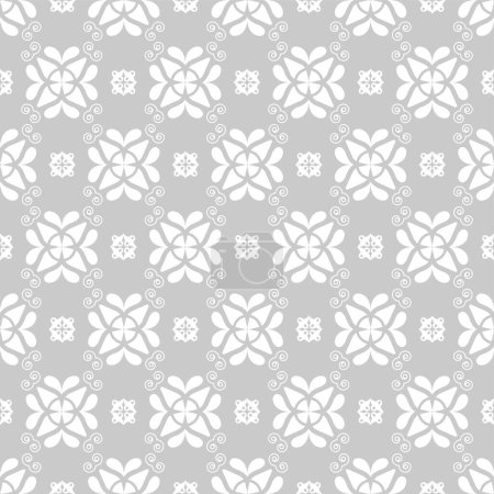 Ilustración de Clásico tótem geométrico blanquecino flor de la vid porcelana textil continuo sin costura de fondo - Imagen libre de derechos