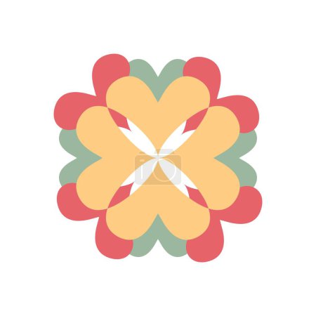 Ilustración de Hermosos gráficos y iconos de azulejos de encaje, Arte floral y recortes con elementos de diseño de tótem y vectores geométricos - Imagen libre de derechos