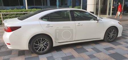 Photo for Parked on the side of the city road car Lexus ls - Royalty Free Image