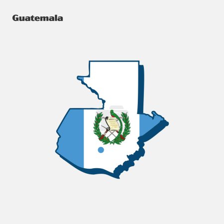 Ilustración de Guatemala Mapa de la Bandera del País Infografía - Imagen libre de derechos