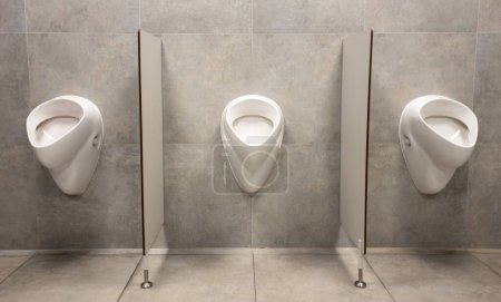 Photo for Urinals in the public toilets. - Royalty Free Image