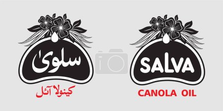 Illustration for Salva Canola Oil Graphic Vector - Royalty Free Image