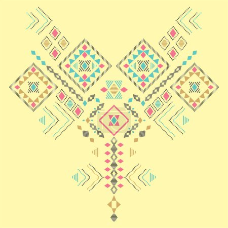 Photo for Ethnic Neck Embroidery for fashion and other uses in vector - Royalty Free Image