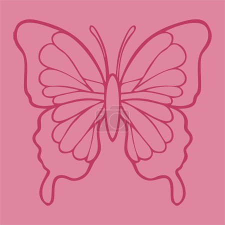 Photo for Butterfly vector icon, Silhouette of a butterfly - Royalty Free Image