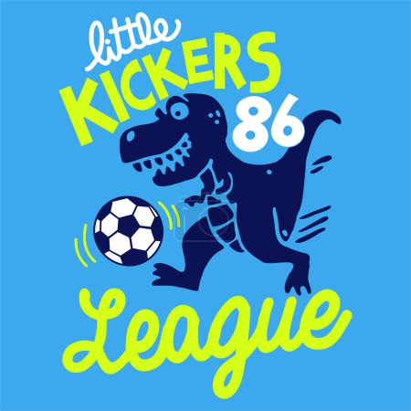 Photo for Vector of football dinosaur, little dinosaur, animal vector, unique vector for t shirt - Royalty Free Image