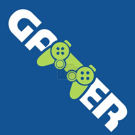 game joystick sign. logotype for gamer or game reviewer. . Vector illustration