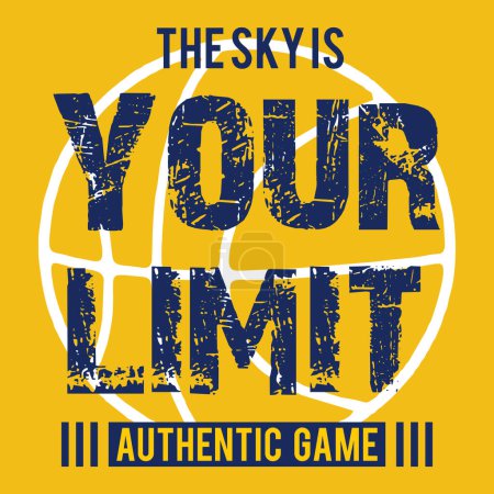 The Sky is your limit slogan graphic illustration for card and t shirt print  