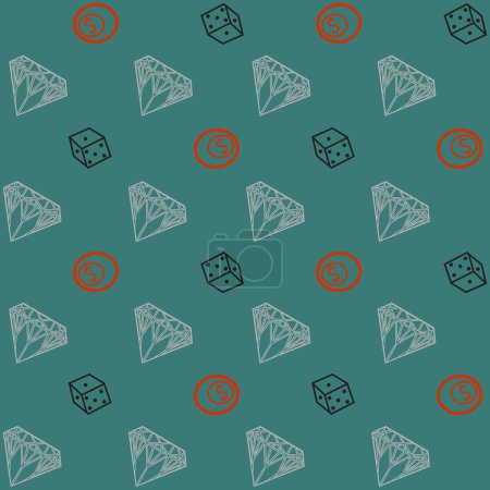 Photo for Seamless pattern with casino and gambling. - Royalty Free Image