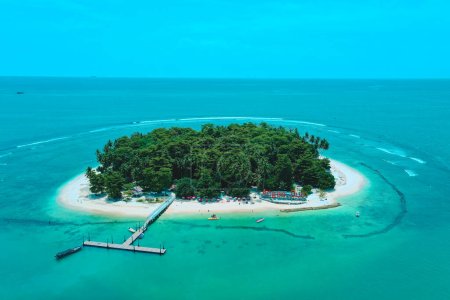 Photo for Beautiful aerial view of Angso Duo island, Pariaman City - Royalty Free Image