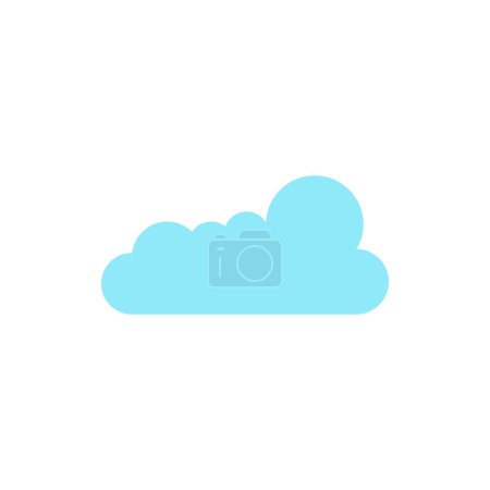 Ilustración de Cloud Icons in trendy flat style isolated. Cloud symbol for your web site design, - Imagen libre de derechos
