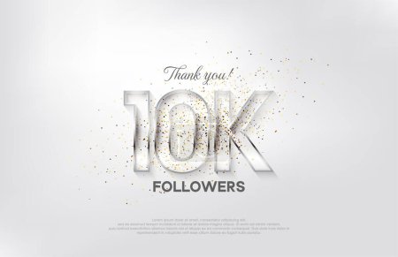 Followers design for the celebration of 10k followers. elegant silver design.