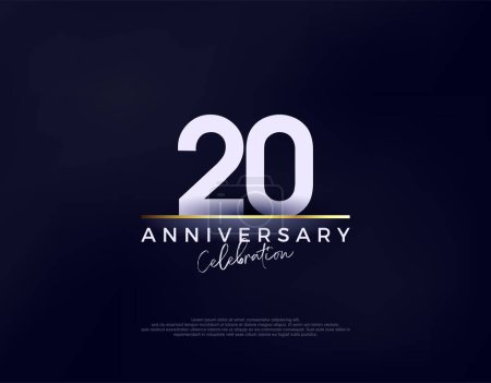 Illustration for Simple modern and clean 20th anniversary celebration vector. - Royalty Free Image