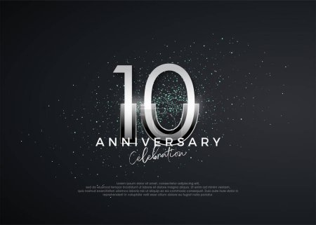 Foto de Números simples y elegantes. Celebración del 10º aniversario. Vector premium para póster, banner, saludo de celebración. - Imagen libre de derechos