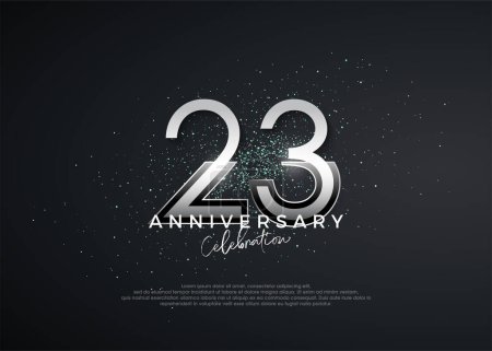 Foto de Números simples y elegantes. Celebración del 23 aniversario. Vector premium para póster, banner, saludo de celebración. - Imagen libre de derechos