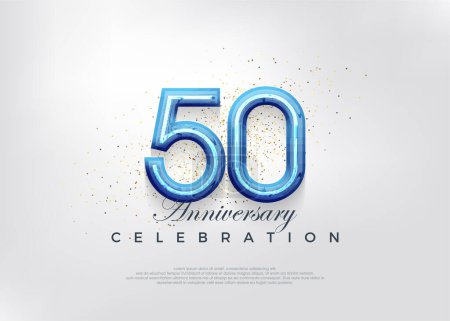 50th anniversary celebration design, celebration premium vector background. Premium vector background for greeting and celebration.