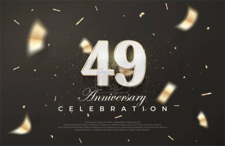 Black background for 49th anniversary celebration. Premium vector background. Premium vector for poster, banner, celebration greeting.