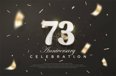 Black background for 73rd anniversary celebration. Premium vector background. Premium vector for poster, banner, celebration greeting.