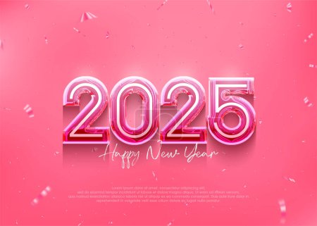 New Year 2025 logo design. Vector premium design. Design template with 2025 typography logo for season celebration and decoration. 2025.