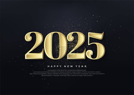 Numéro d'or classique 2025, pour la célébration de la nouvelle année 2025.