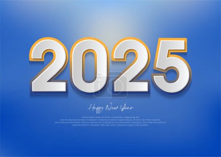 Bunte fröhliche neue Jahr 2025 Hintergrund, Banner und Plakat-Design für Grußworte.