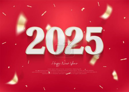 Numéro classique 2025, félicitations pour la célébration de la nouvelle année 2025.