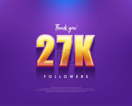 Simple and clean thank you design for 27k followers.
