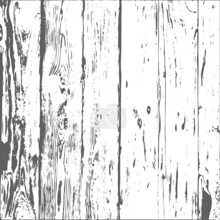 Téléchargez les illustrations : Fond en bois réaliste, planche en bois. Ancien mur ou plancher, panneau de bois vintage, surface de l'arbre, surface structurée de la planche. Modèle de texture vectorielle, conception de papier peint. Eps 10 - en licence libre de droit