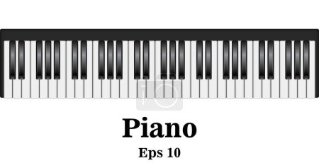 Klaviertastatur-Symbol isoliert, Musiksammlung. Klaviertastatur-Symbol, Klaviertastatur-Symbol für Logo, Web, App, UI. Klaviertastatur Symbol flache Vektordarstellung für Grafik. Eps 10