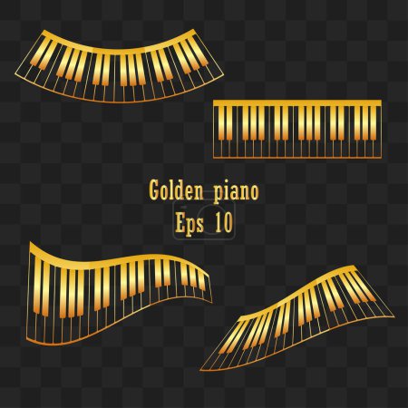 Piano keyboards vector illustrations. Abstract piano keyboard. Piano keys decorative design elements. Musical instrument.abstract piano keyboard . Eps 10. Synthesizer, club, disco