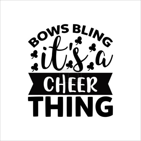 Illustration for Bows bling it's a cheer thing.eps - Royalty Free Image