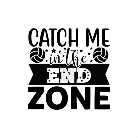 Illustration for Catch me in the end zone.eps - Royalty Free Image