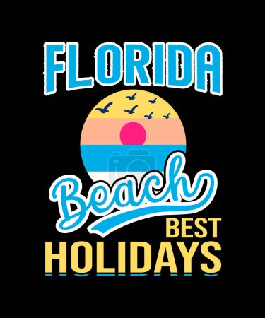 Ilustración de Florida Beachy mejores Vacaciones .eps - Imagen libre de derechos