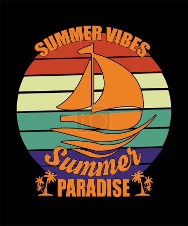 Ilustración de Summer Vibes Summer Paradise .eps - Imagen libre de derechos