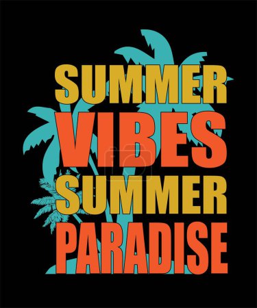 Ilustración de Summer Vibes Summer Paradise.eps - Imagen libre de derechos