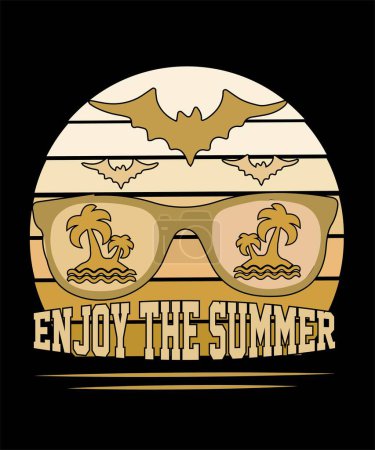 Illustration for Enjoy The Summer Svg Tshirt .eps - Royalty Free Image