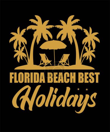 Ilustración de Florida Beach Los mejores días festivos .eps - Imagen libre de derechos