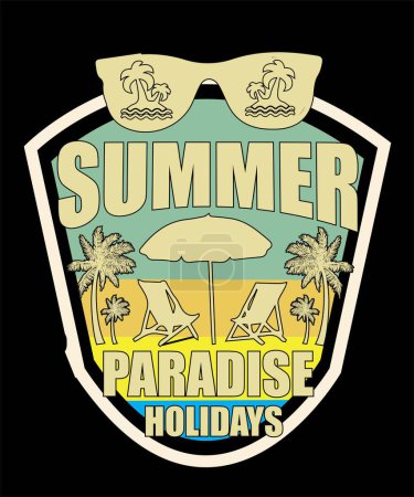 Illustration for Summer Paradise Holidays.eps - Royalty Free Image