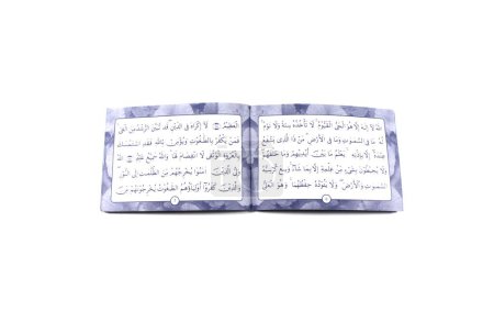 Photo for A small book of dhikr which contains Kursi verses from Surah Al Baqarah verses 255 and 256. - Royalty Free Image