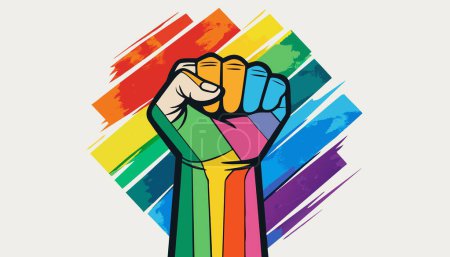 Illustration for Lgbt flag and hands - Royalty Free Image