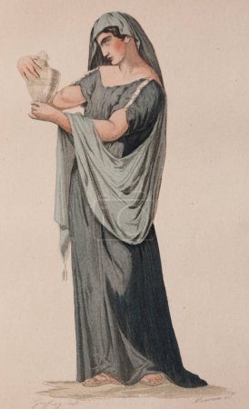 Foto de La mort de pompee, Obras de p. Corneille, dibujos de M.Geffroy, Editorial Laplace Sanchez 1873 - Imagen libre de derechos