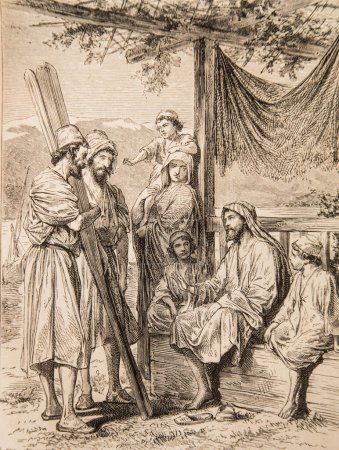 Jesus said he would make them fishermen of men, life of Jesus by Ernest Renan, drawings by Godefroy Durand, Publisher Michel Levy 1870