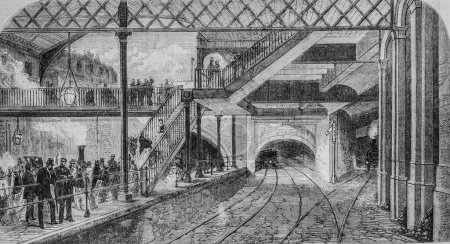 Téléchargez les photos : Railway in London, the illustrious universe, éditeur Michel Levy 1868 - en image libre de droit