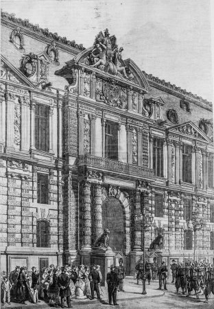Das neue Fenster des Kaisers der Tuilerien, das illustre Universum, Verleger Michele Levy 1869