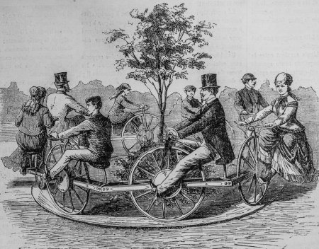 The Velocipede Carrousel, the illustrious universe, Publisher Michele Levy 1869