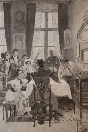 Der Kofferraum, Andersens Erzählungen, Illustrationen von Hans Tegner, Verlag Boivin und Cie 1870