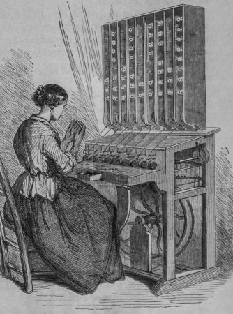 Téléchargez les photos : CANNETIERE, Silk Freensions, le magasin pittoresque d'Edouard Charton 1855 - en image libre de droit