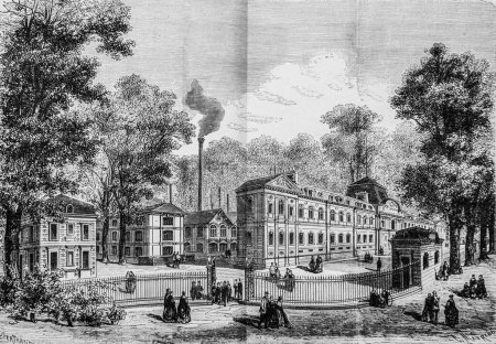 Foto de Fabricación de Sevres, las grandes fábricas de Turgan, Hatier Edition 1888 - Imagen libre de derechos