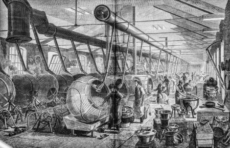 Einrichtungen Jacquin Dammarie les Lys, Bonbonfabrik, Kastanienkastanien, die großen Fabriken von Turgan, Hatier-Ausgabe 1888